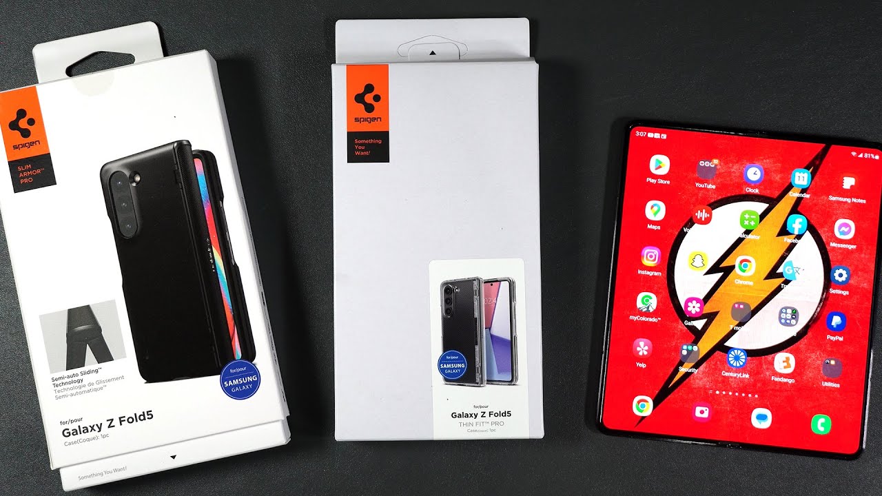 Galaxy Z Fold 5 Spigen Slim Armor Pro & Thin Fit Pro Cases