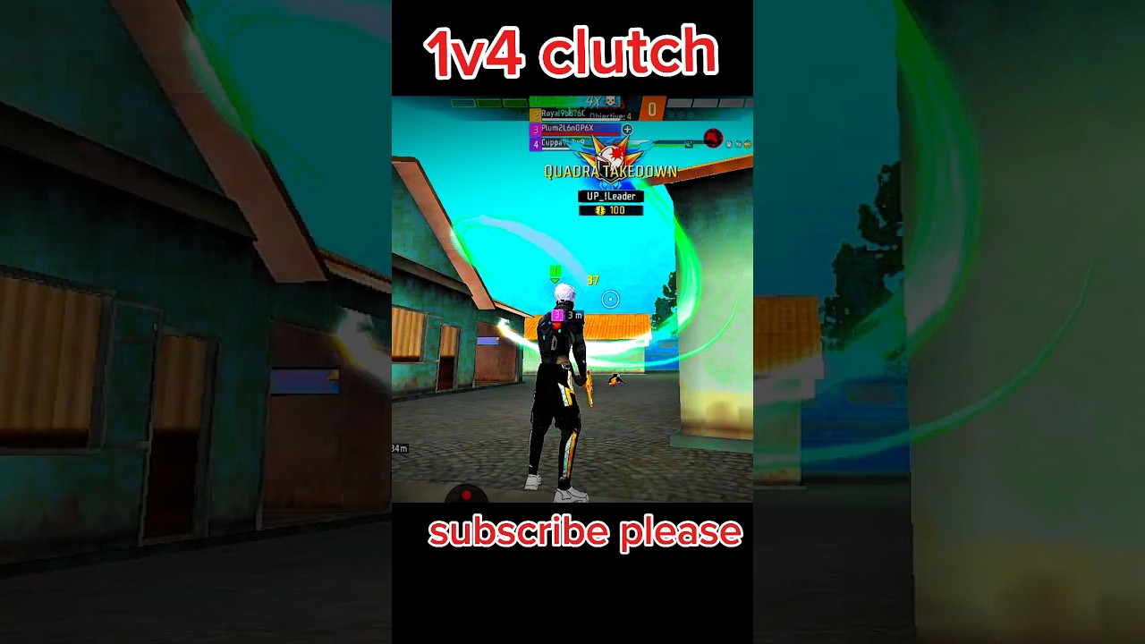 free fire 1v4 clutch in CS rank