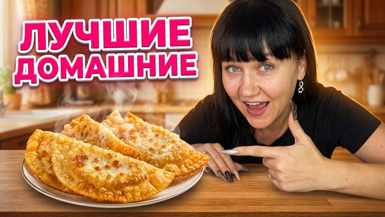 Домашние чебуреки - рецепт с тремя начинками 