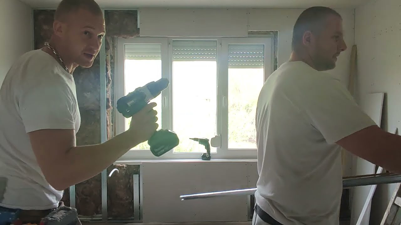 Стена от гипсокартон с прозорец ( как чертаем и изрязваме)