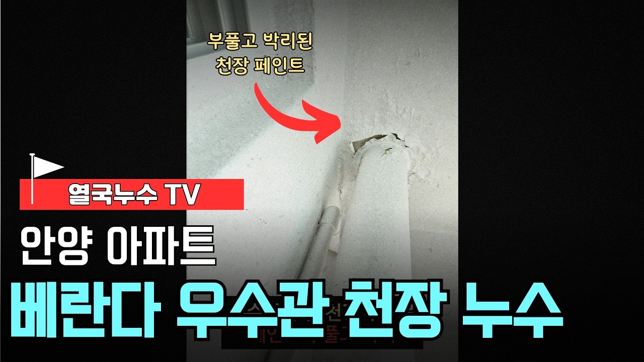 안양 초원마을 아파트 베란다 우수관 천장 누수 원인 당일 해결 완료