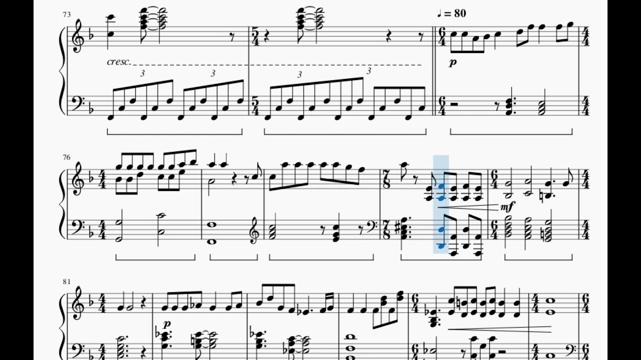 Queen The March Of The Black QueenVersión Piano Partitura