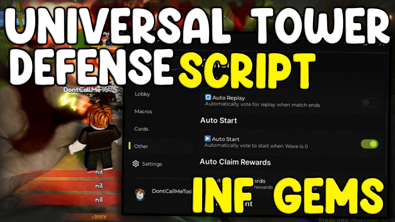 [🔥BEST] Universal Tower Defense NEW Script Auto Farm, Dupe Units & Inf Gems - Roblox 2025