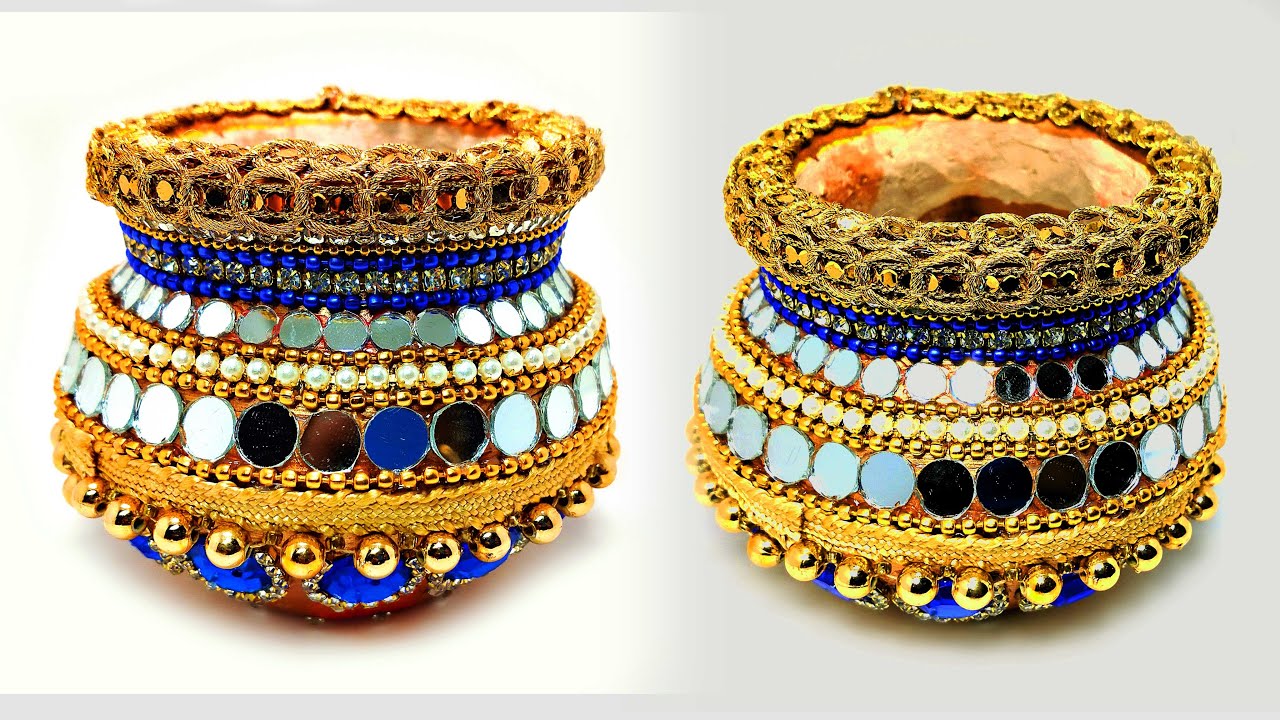 Kalash/Urn Decoration ideas | Decorated matki for Bal Gopal | Janmasthami | Art with Creativity