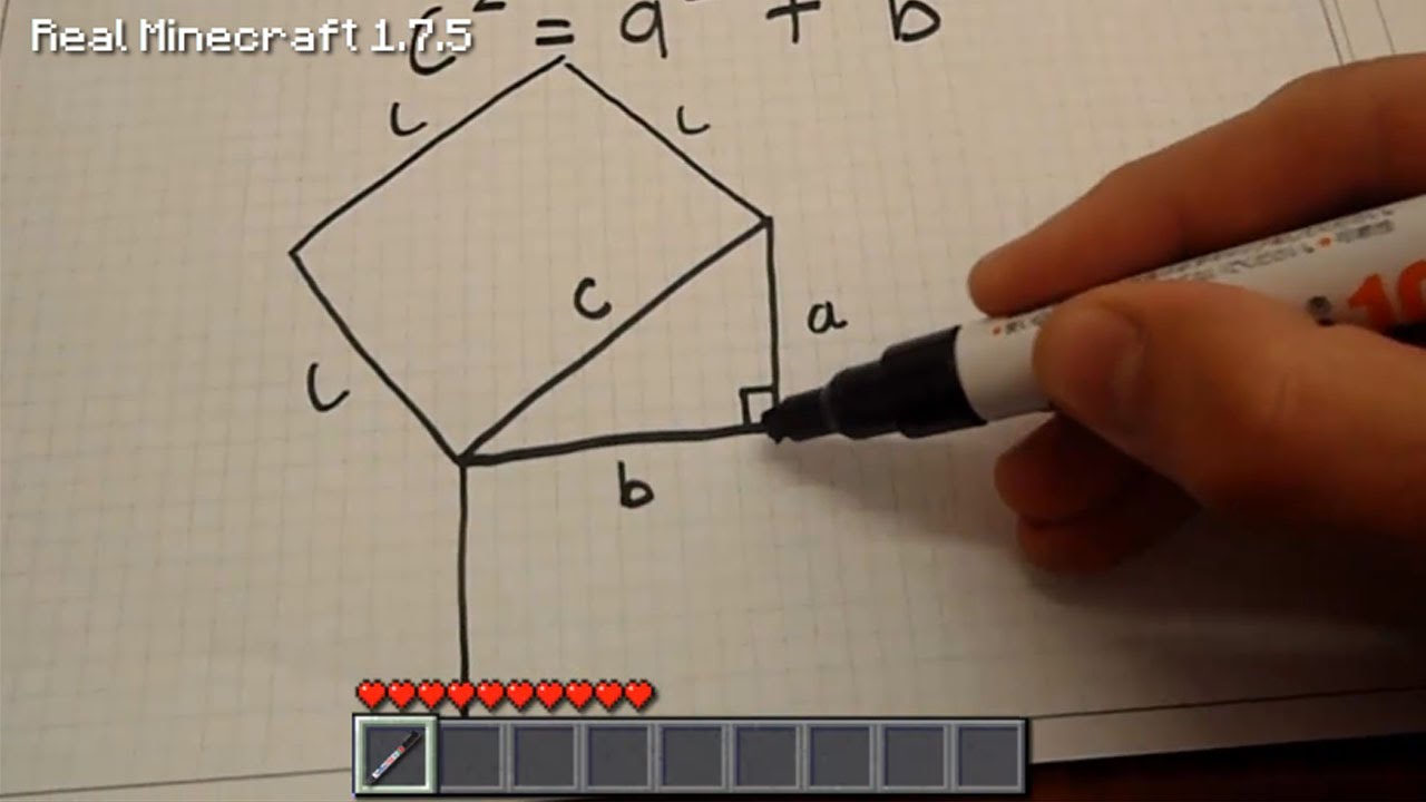 Real Life Minecraft - MATHEMATICS PYTHAGORAS