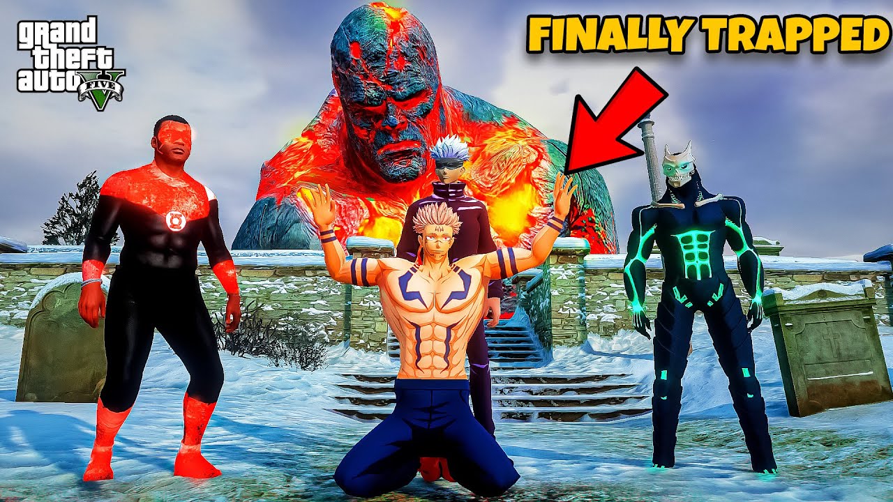 FRANKLIN TRAPPED SUKUNA IN GTA 5 | MONSTER ATTACK PART 25