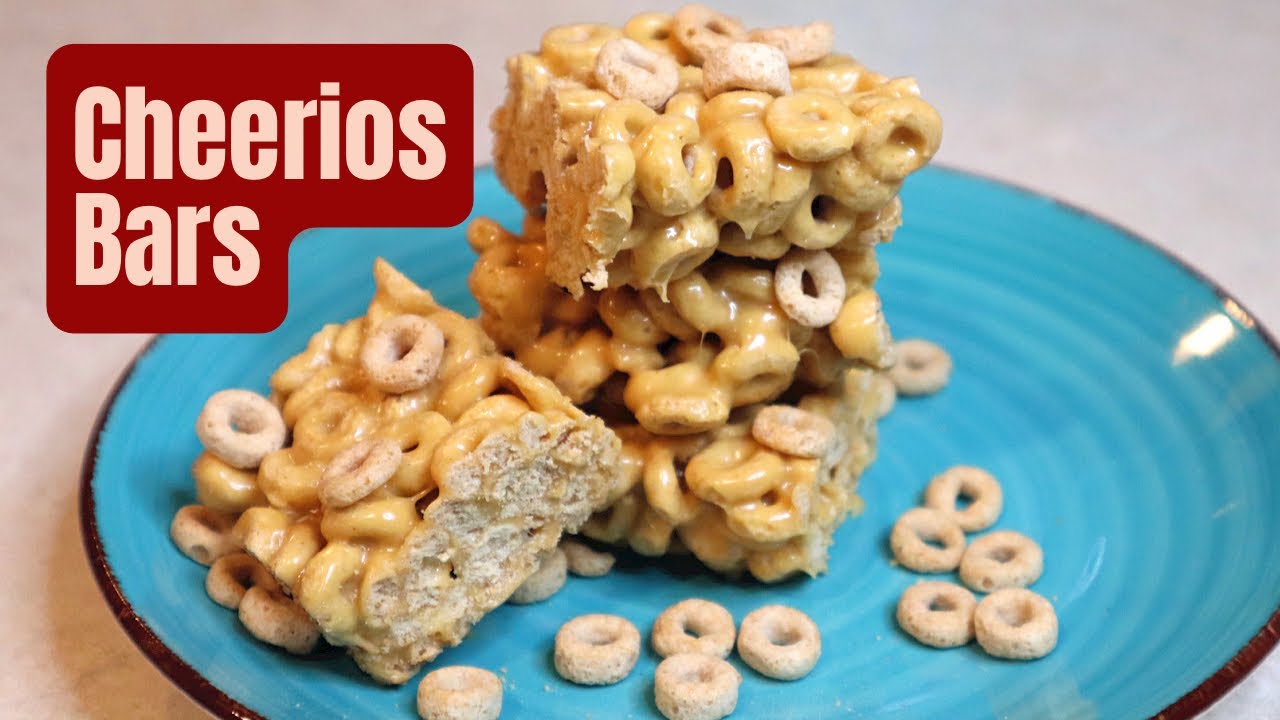 CHEERIOS BARS | Peanut Butter Marshmallow Cereal Treats Recipe