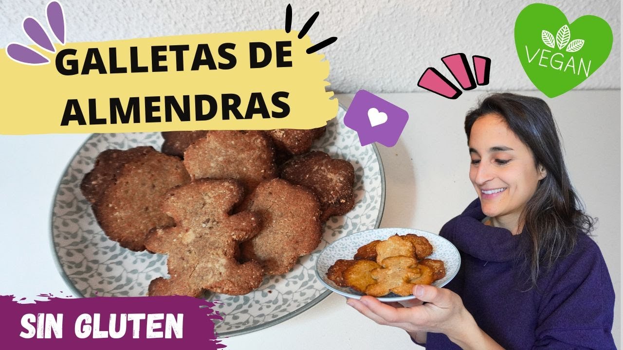 GALLETAS DE ALMENDRAS Receta en Freidora de Aire (airfryer) VEGANAS Y SIN GLUTEN - Sin azúcar