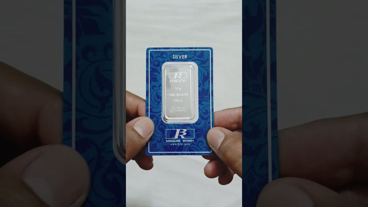 Bangalore Refinery 999 Purity Silver Bar cum Coin 10 Gram #silver #viralvideo #trending #silverprice