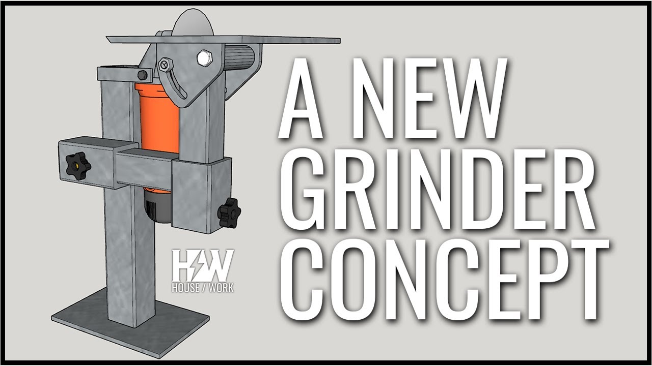 DIY Bench Angle Grinder Concept - With Articulating Work Rest