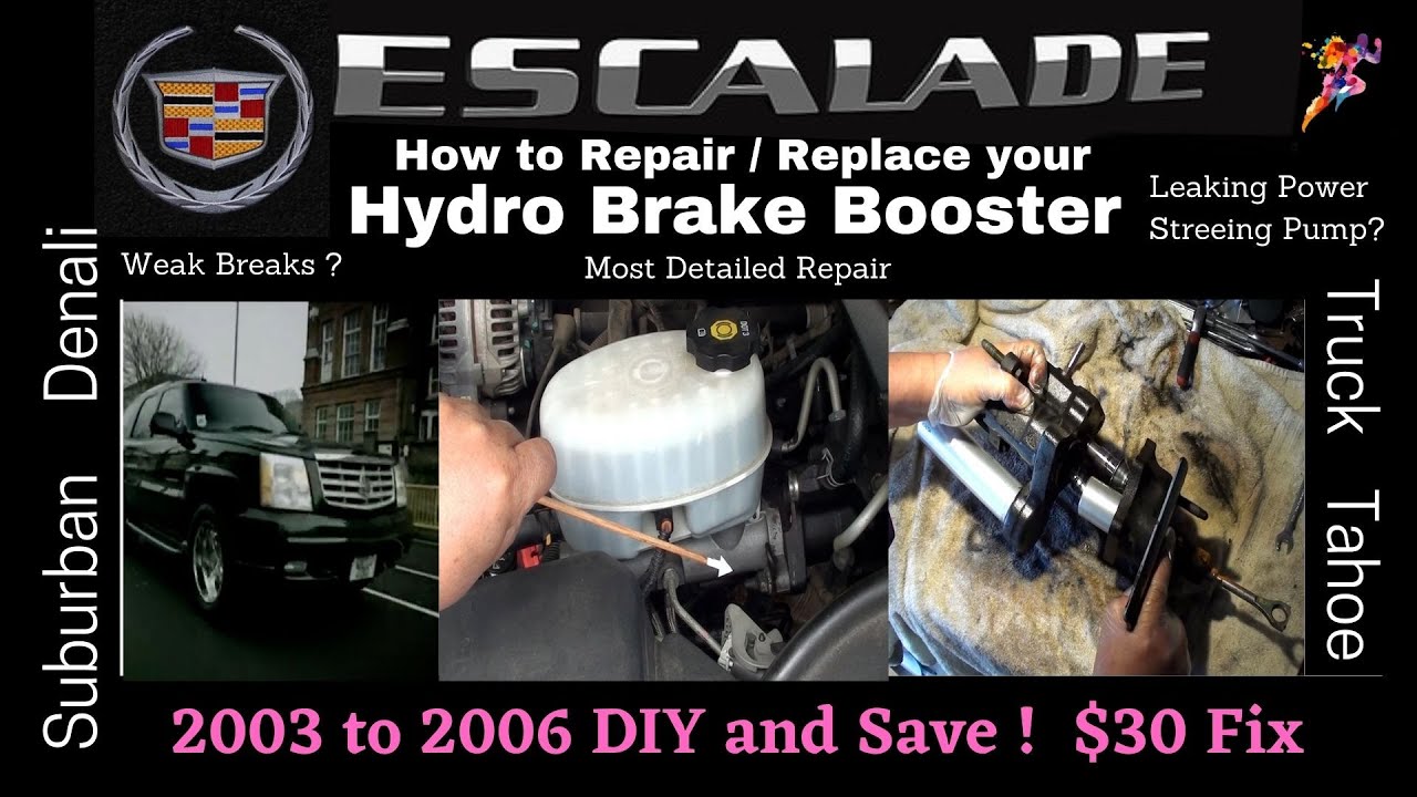 Cadillac Escalade ESV  How to Repair Your Hydro Brake Booster - Leaking Power Steering Pump  $40 Fix