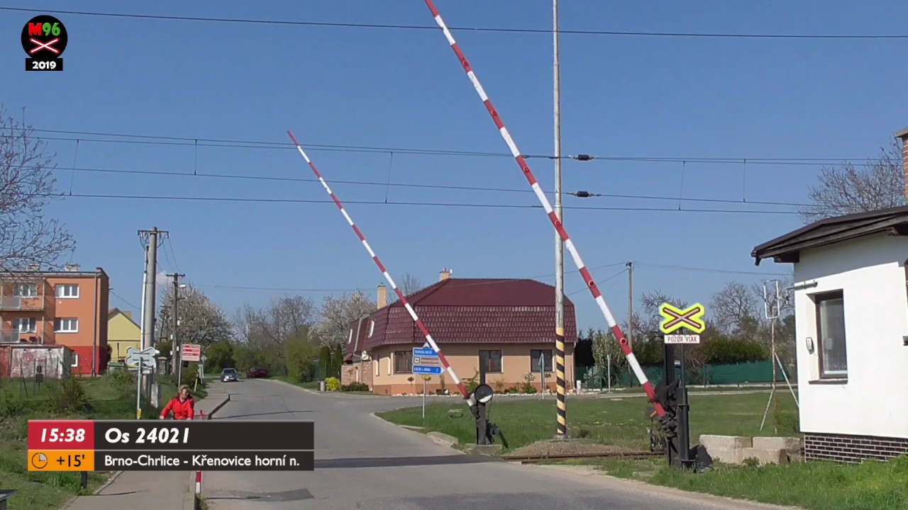 Železniční přejezd Sokolnice-Telnice #1 - 18.4.2019 / Czech railroad crossing