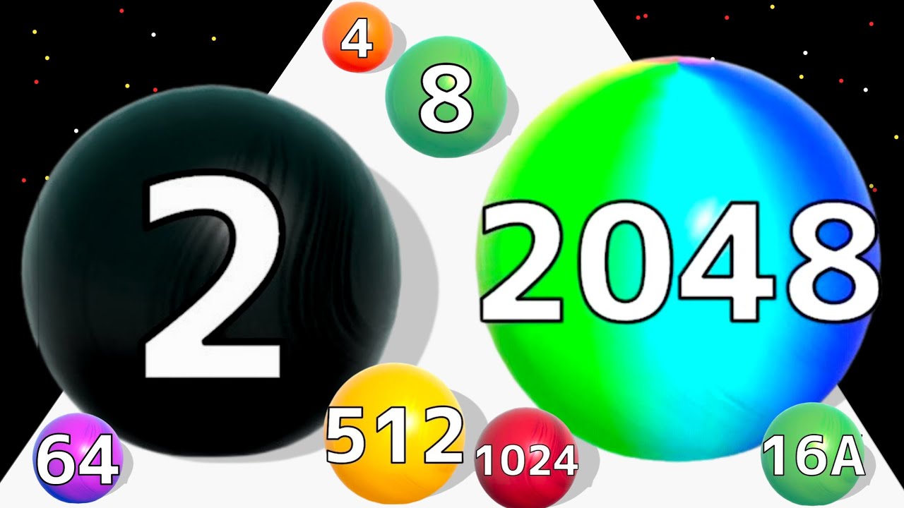 MERGE RUN 2048 - New Max Level ASMR Numbers Ball Gameplay Android iOS (Ball Run 4096)