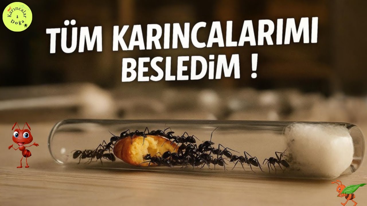 TÜM KARINCALARIMI BESLEDİM - Karınca kolonisi besleme