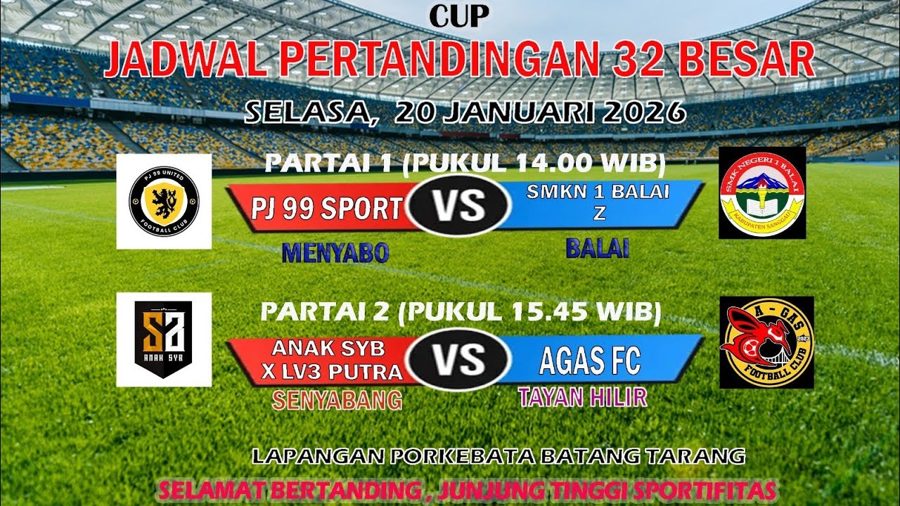 BAHARTA CUP//  ANAKSYB X LV3 PUTRA VS AGAS FC