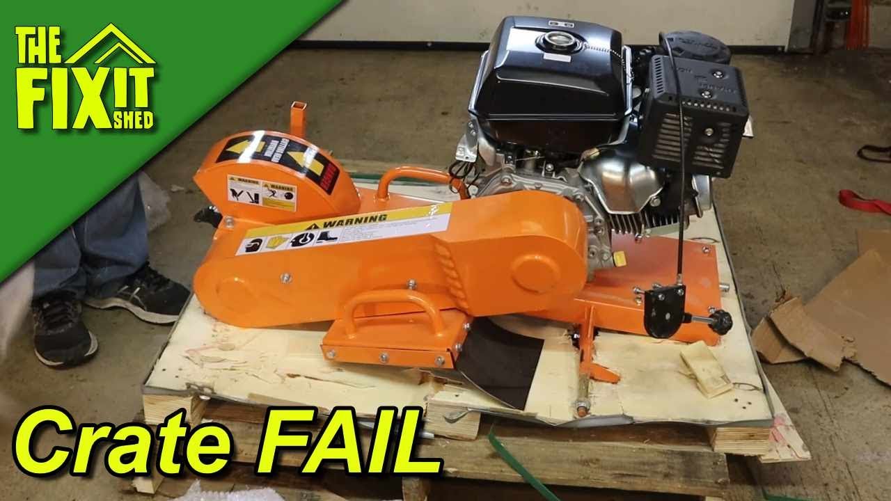 Распаковка, сборка и тестирование измельчителя пней Power King | The Fixit Shed