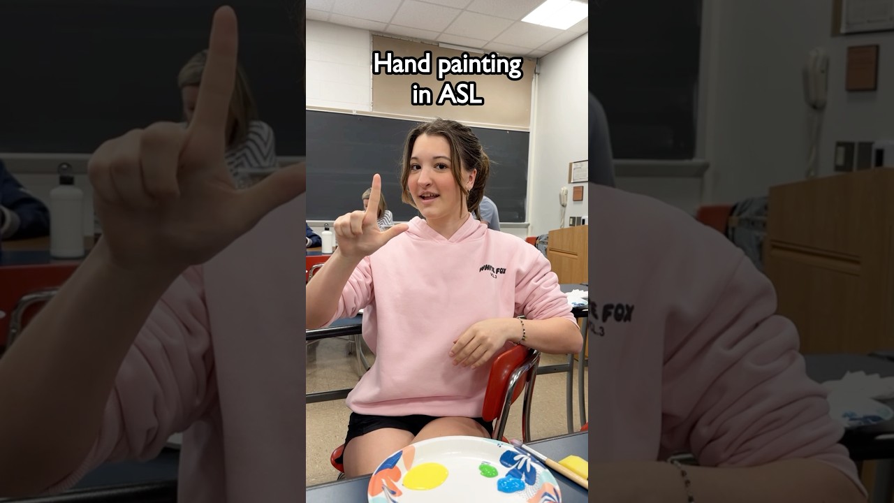 ASL Handpainting with Penn State Sign Language Organization 