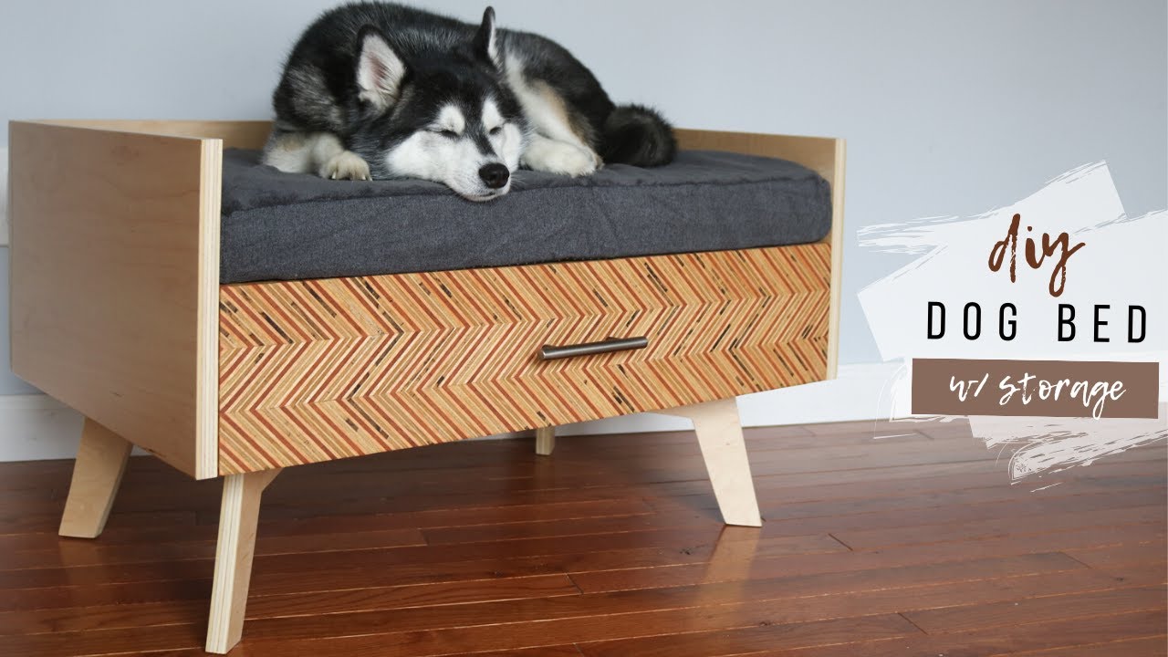 How to Build A Modern DIY Dog Bed With Storage