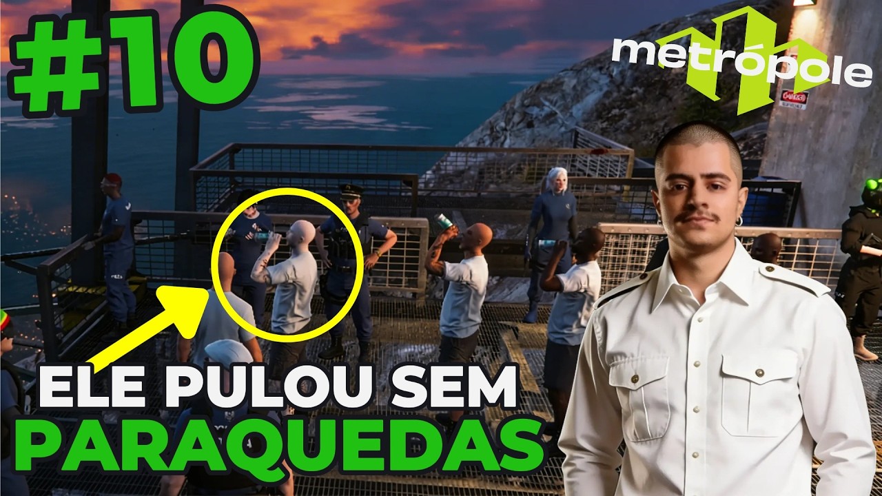 #10 CORINGA RACHANDO DE RIR DOS RECRUTAS PULANDO SEM PARAQUEDAS | GTA V | CORINGA NO METRÓPOLE RP