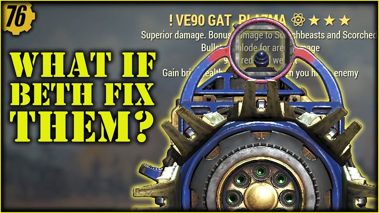 Fallout 76 - Boss Fights with OP and FIXED Explosive Gat Plasma & Flamer. Fix vs Removal Dilemma!
