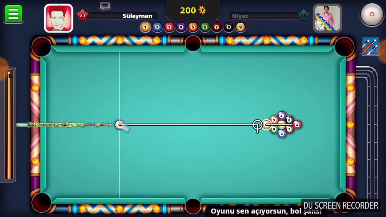 9 ball pool 9 top ilk vuruşta kazanma