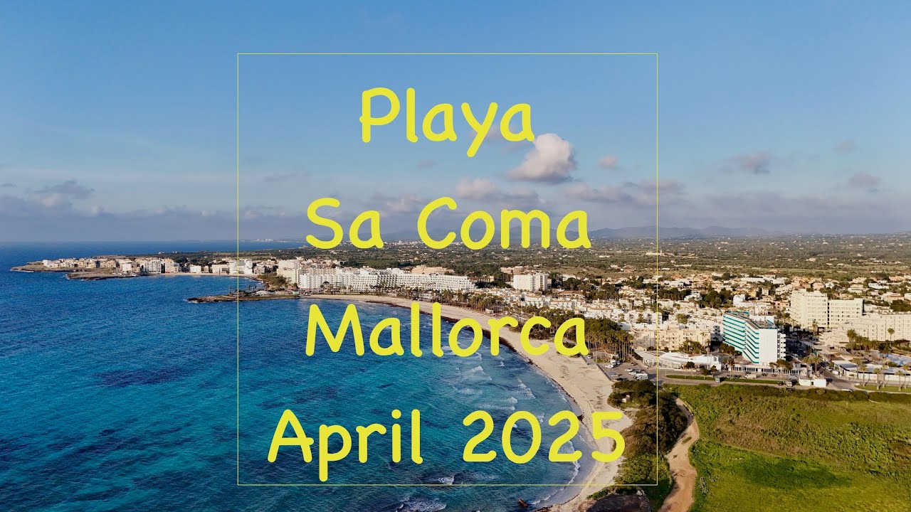 Flug über den Strand von Sa Coma April 2025
