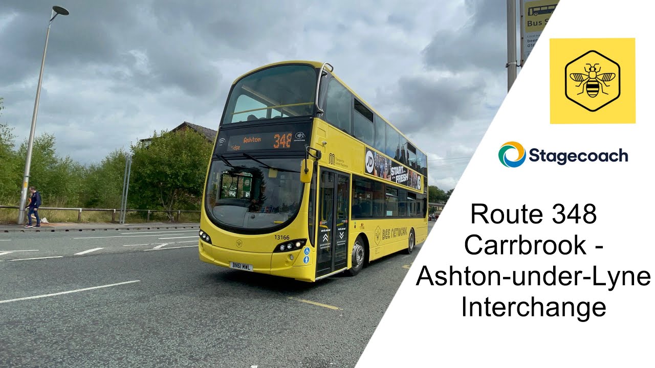 Full Route 348 timelapse Carrbrook - Ashton-under-Lyne Interchange Stagecoach Manchester