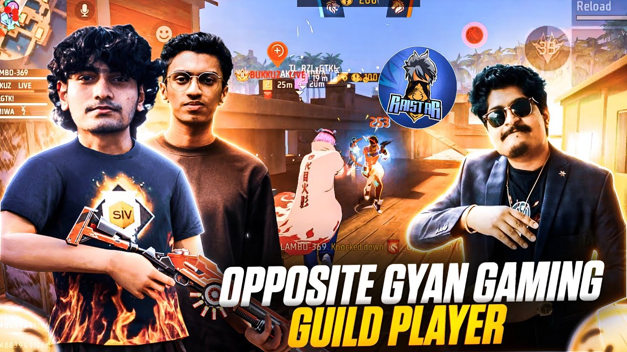 GYAN GAMING GUILD MEMBER OPPOSITE വന്നപ്പോൾ 😱🔥 - CSR - FREE FIRE MALAYALAM @bukkuz_bruh @RZL444YT