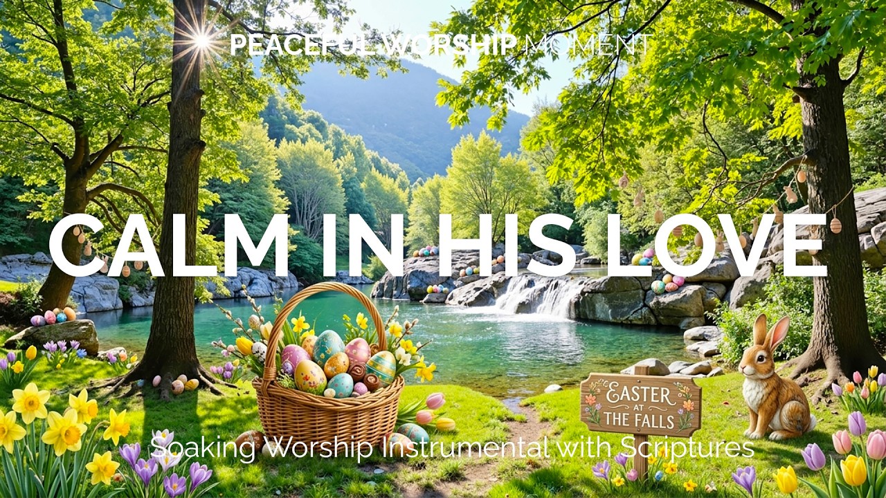 CALM IN HIS LOVE - Peaceful Worship Instrumental Bible Verses for Strength and Peace of Mind