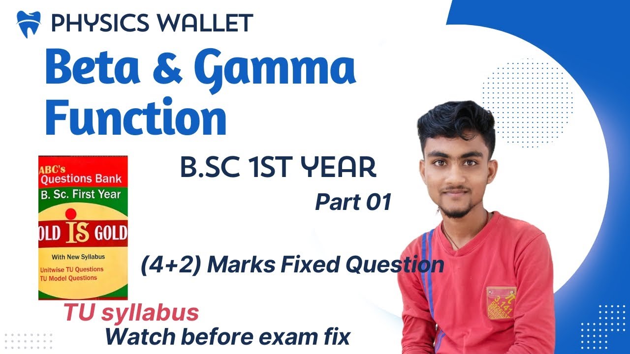 Beta & Gamma Function ||  B.sc 1st year in Nepali || #integralcalculus #bsc_1st_year #bsc #calculus