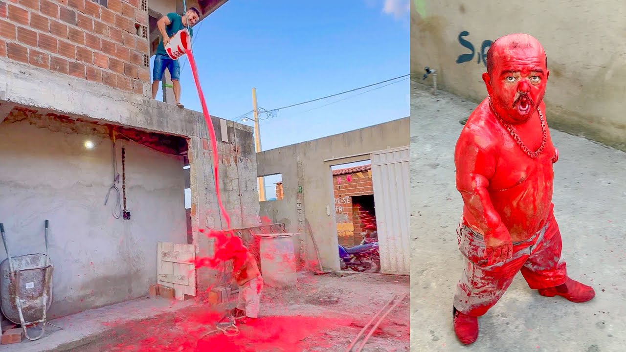 LEÔNCIO TROLA PILILIU COM BANHO DE TINTA VERMELHA 🤣 | PILILIU DA RESENHA