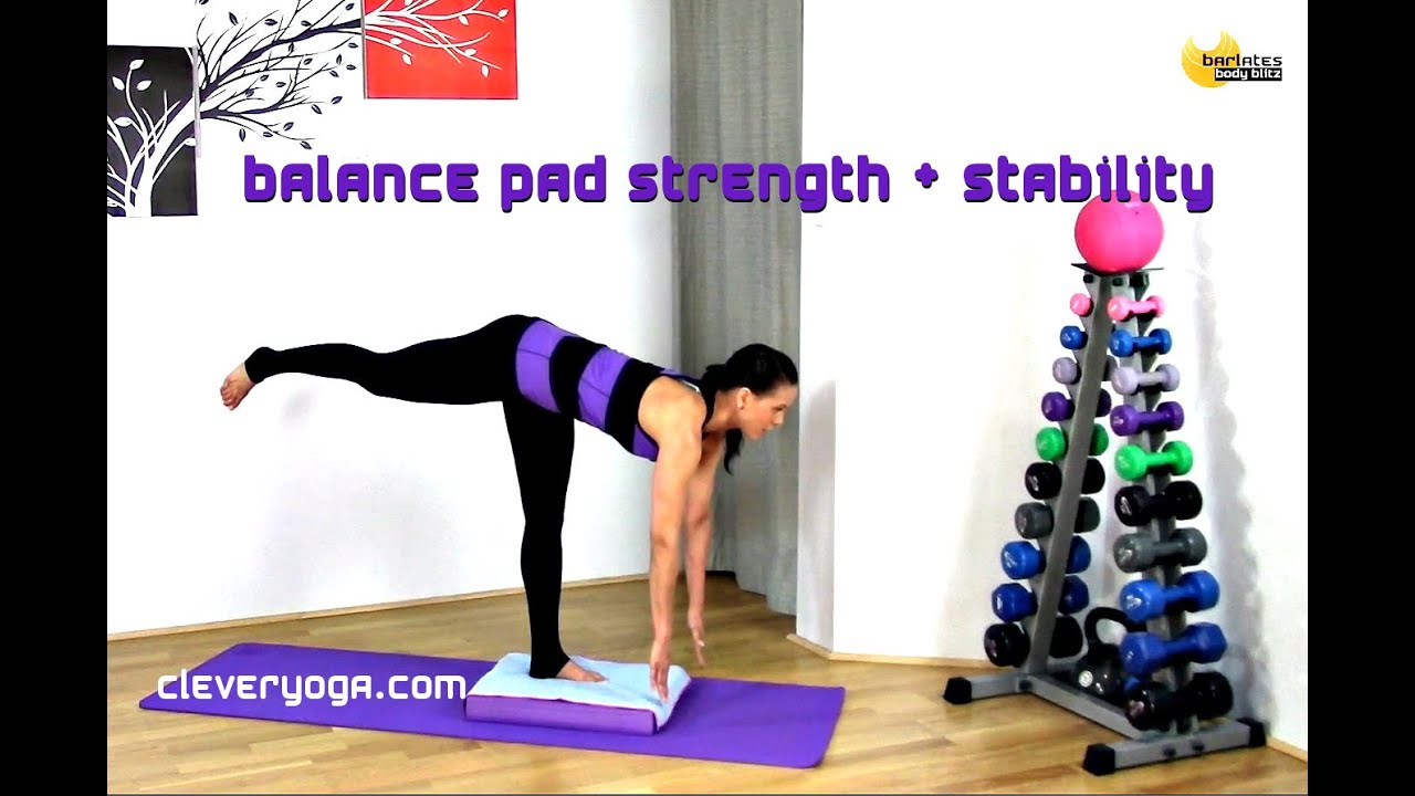 Clever Yoga Balance Pad Strength and  Stability BARLATES BODY BLITZ with Linda Wooldridge
