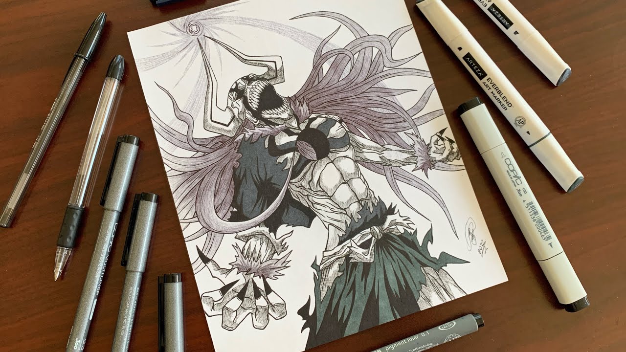 Speed Drawing - Ichigo Vasto Lorde - BLEACH
