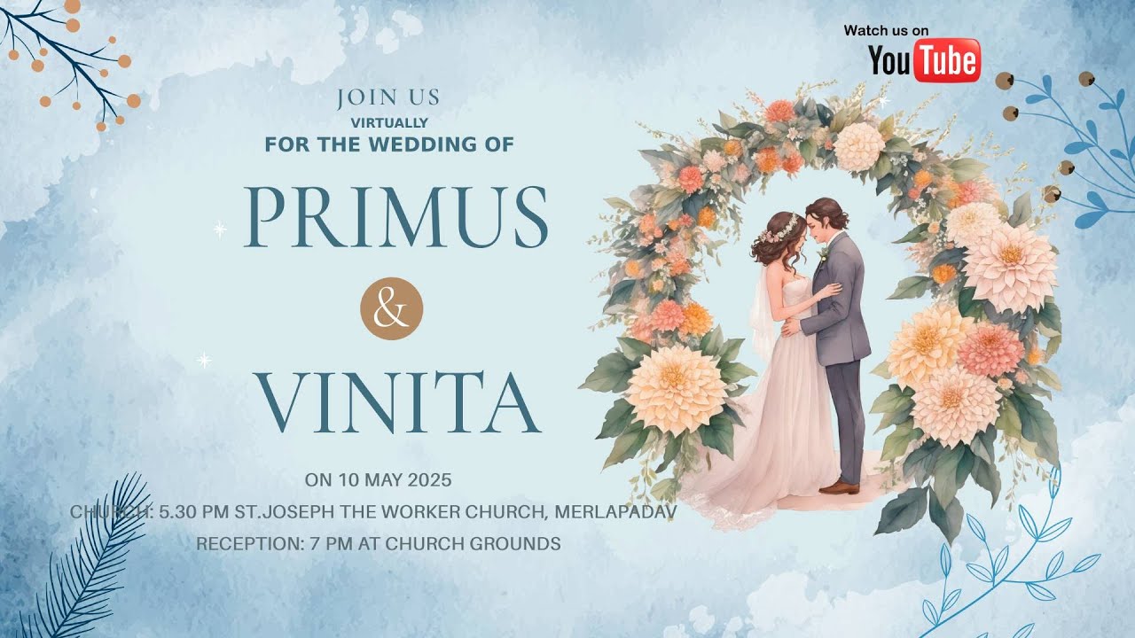 PRIMUS & VINITA  || WEDDING LIVE STREAMING || 10 MAY 2025