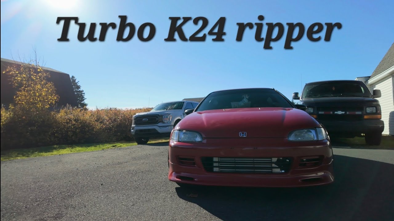 Taking my turbo K24 eg hatch out for a rip