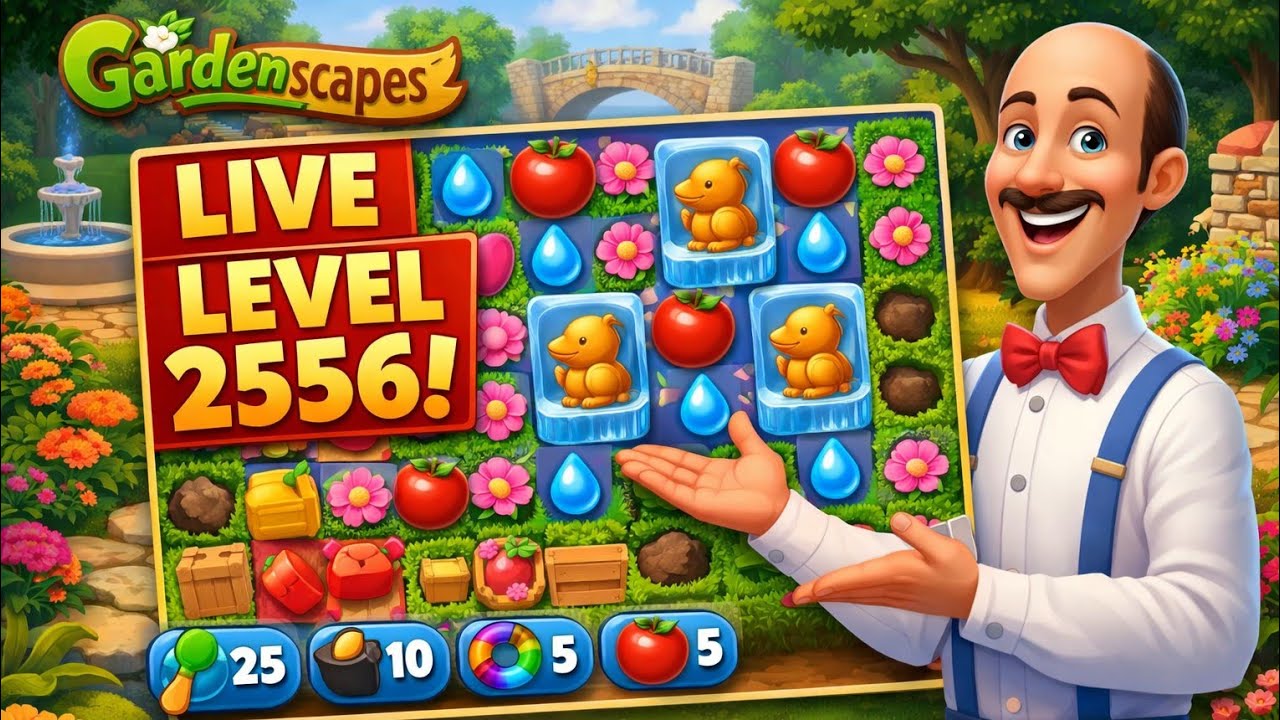 Gardenscapes Live Level 2556 Start 🎮 | Level 2556 Gameplay Walkthrough | Puzzle Challenge