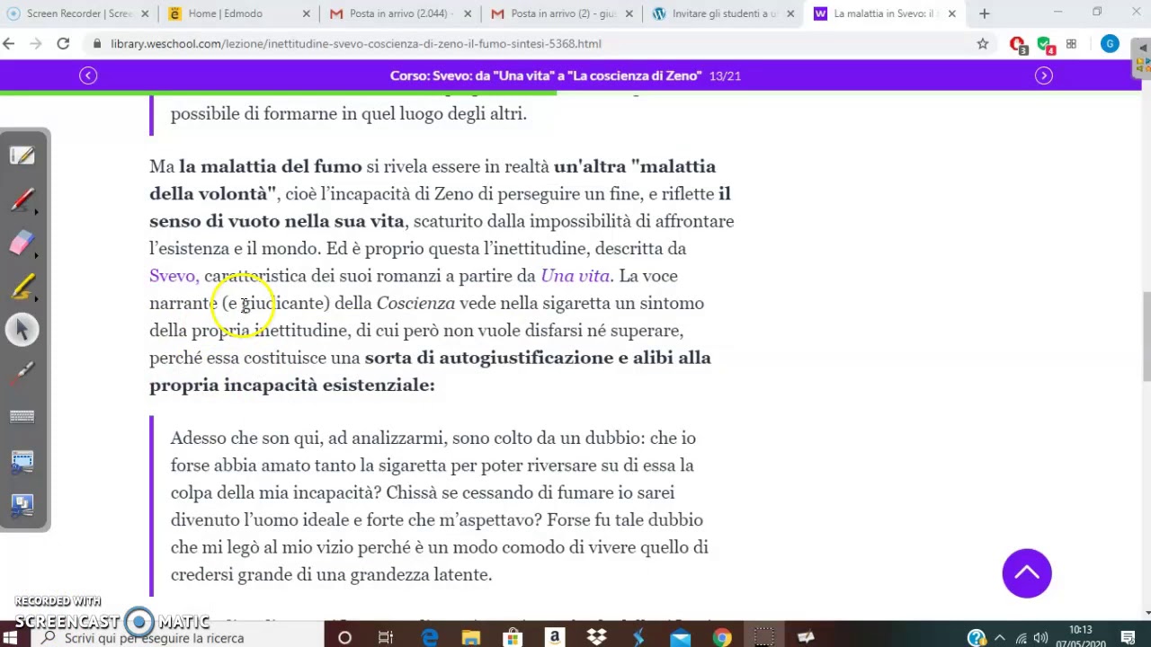 Svevo: La Coscienza di Zeno - Il fumo