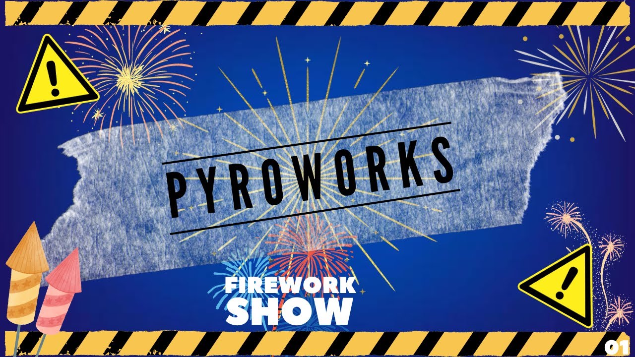 Firework show in Pyroworks!