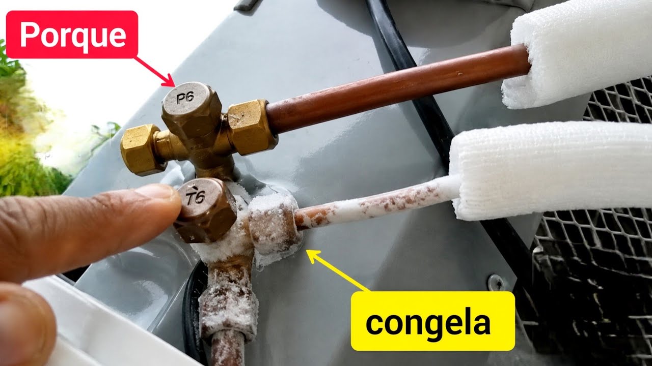 Ar condicionado congelando o cano o que pode ser
