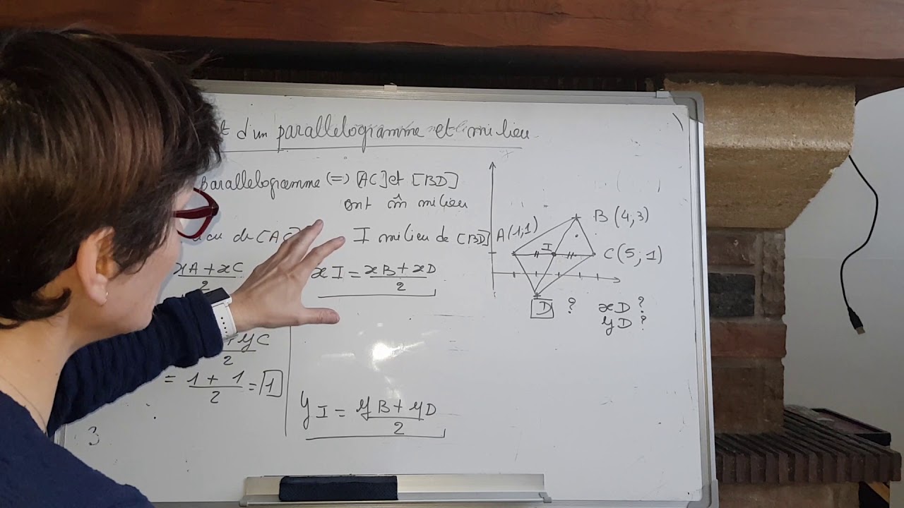 trouver le  4ème sommet d'un parallélogramme avec les milieux