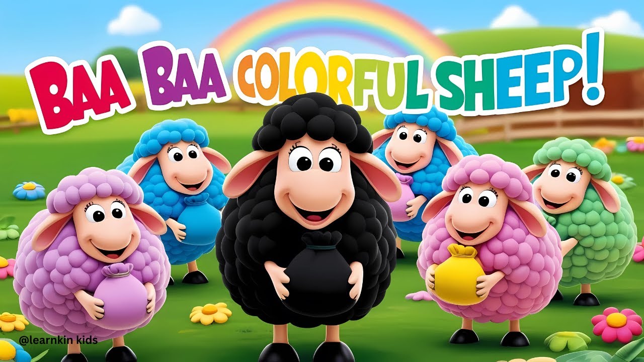 Baa Baa Black Sheep Nursery Rhyme | Learn with Fun | Learnkin Kids