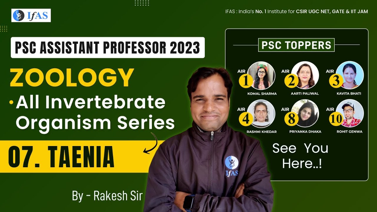 TAENIA | All Invertebrate Organism Series | Zoology PSC Assistant Professor 2023