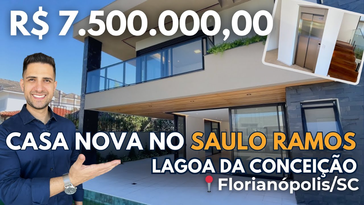 Casa 4 suítes, 4 vagas, no Saulo Ramos na Lagoa da Conceição, Florianópolis/SC | Canto da Lagoa