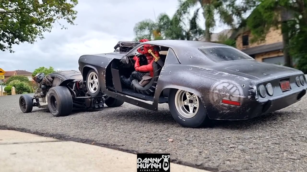 Blower Head's FBOMB Wrecker with Hellboy's Barracuda. RC Animatronics by Danny Huynh Creations