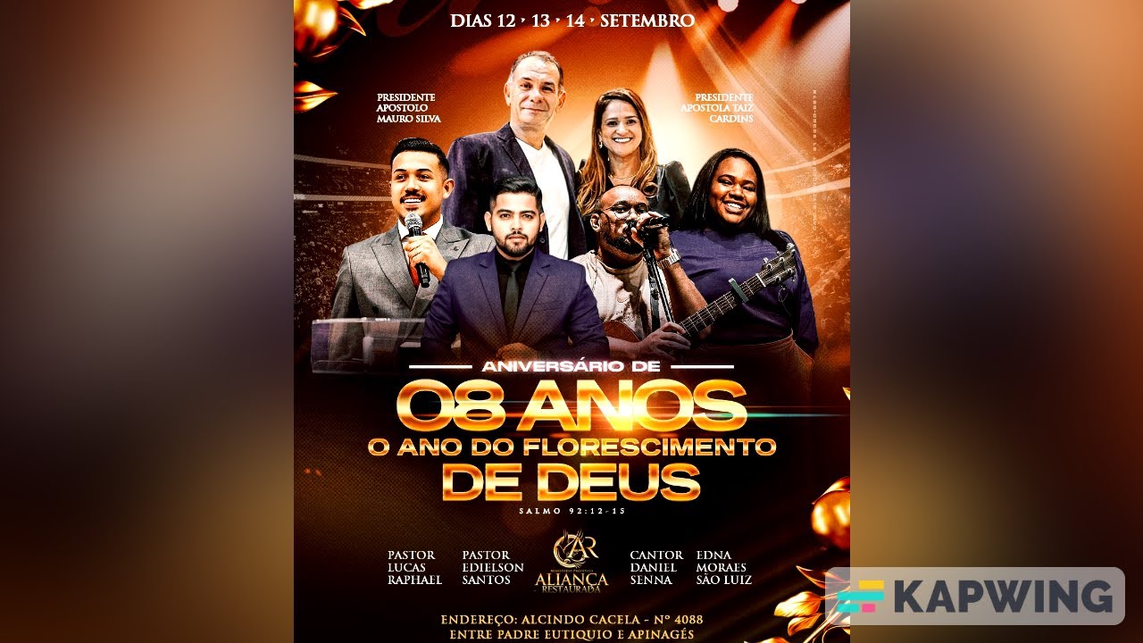 1&deg; DIA DE FESTA DOS 8 ANOS MP ALIAN&Ccedil;A RESTAURADA