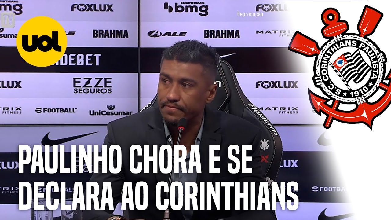 PAULINHO CHORA AO SE DESPEDIR DO CORINTHIANS: ' DEI O MEU MELHOR'