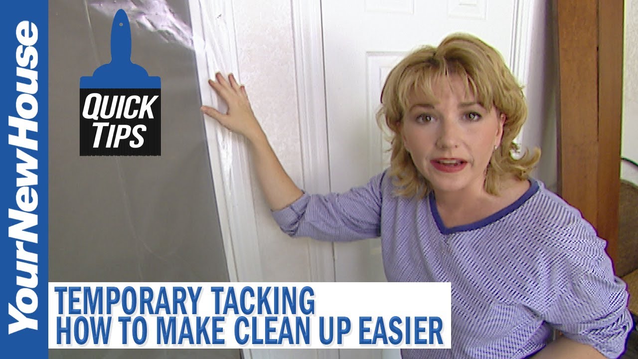 Clever Tip for Temporary Tacking: Control Dust with Easy to Remove Staples - Quick Tips