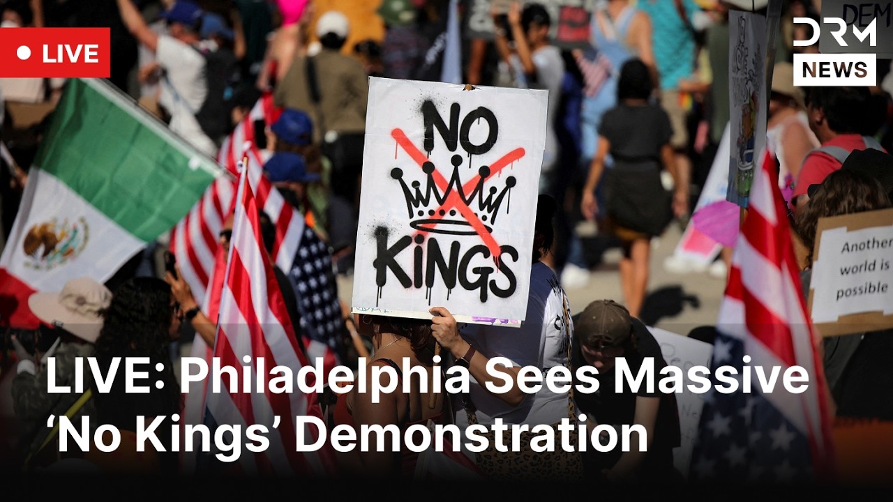 LIVE: Aerials Show &lsquo;No Kings&rsquo; Protest In Philadelphia | DRM News | AC1F
