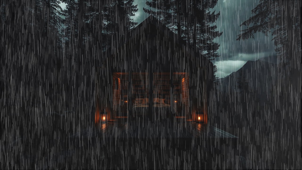 Soft Rain Sounds at a Quiet Cabin 🌧 (No Ads) | Quiet Night Rain for Deep, Peaceful Sleep