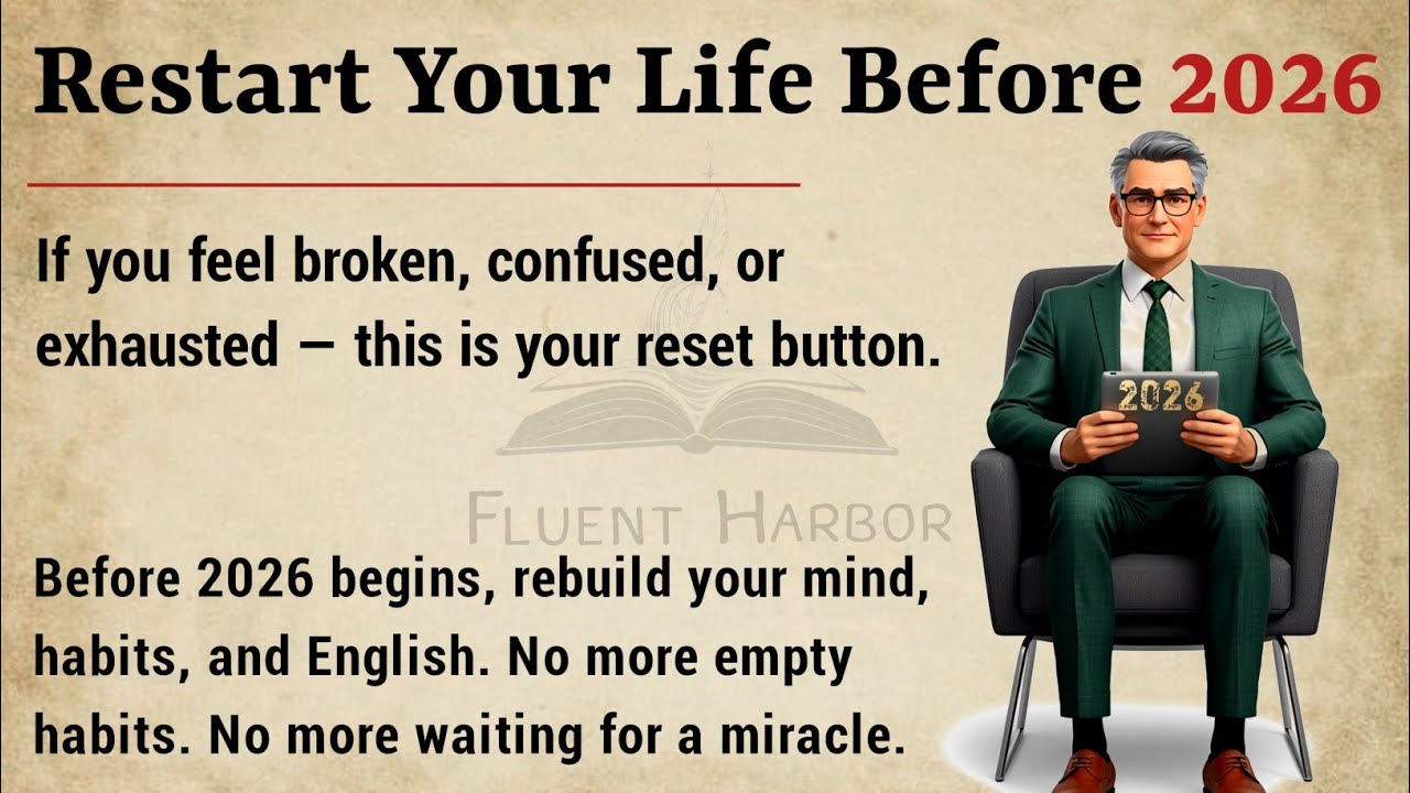 Restart Your Life Before 2026 || Build a New Life & Improve English Fluency || Graded Reader ✅
